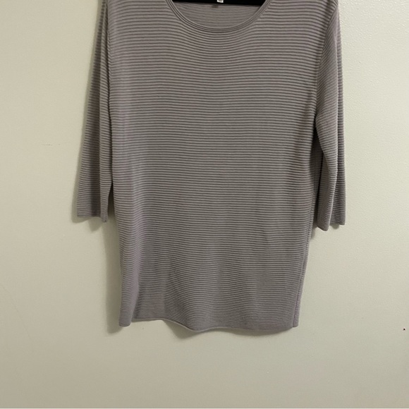 Aritzia wilfred women’s scoop neck 2/3 sleeves linen knit sweater size small - Picture 7 of 8